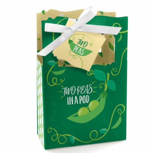 Big Dot of Happiness Double the Fun - Twins Two Peas in a Pod - Party Favor Boxes - 12 Ct Perspective: front