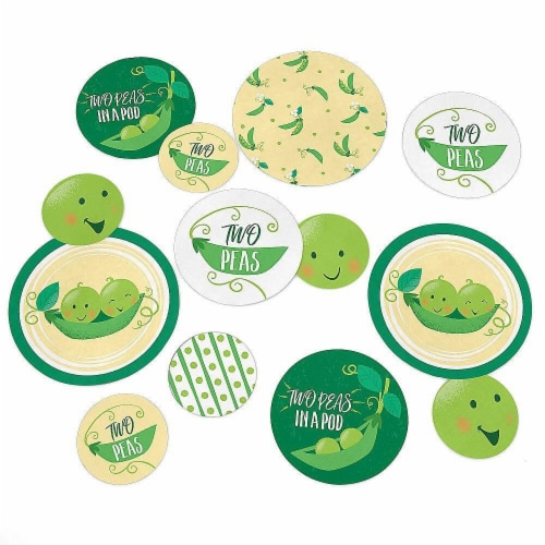 Big Dot of Happiness Double the Fun Twins Two Peas in a Pod Party Decor Large Confetti 27 Ct Perspective: front