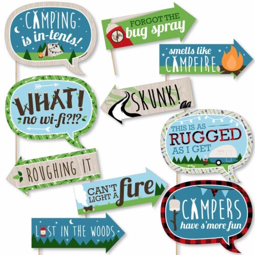 Camping photo discount booth props