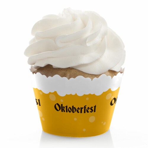Big Dot of Happiness Oktoberfest - Party Decor - Beer Festival Cupcake Wrappers - Set of 12 Perspective: front