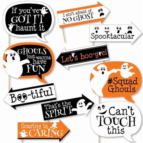 Big Dot of Happiness Funny Spooky Ghost - Halloween Party Photo Booth Props  Kit - 10 Piece, 10 Count - Kroger