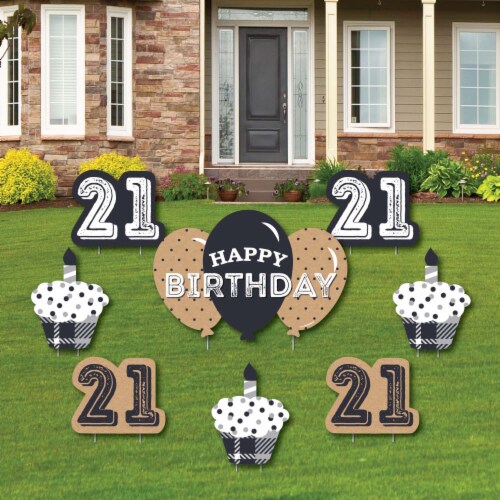 Birthday lawn decorations deals