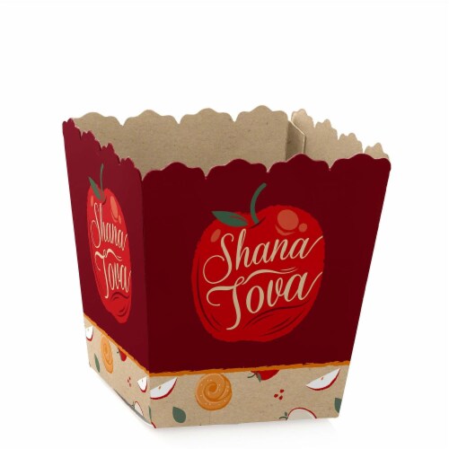 Big Dot of Happiness Rosh Hashanah - Mini Favor Boxes New Year Party Treat Candy Boxes 12 Ct Perspective: front