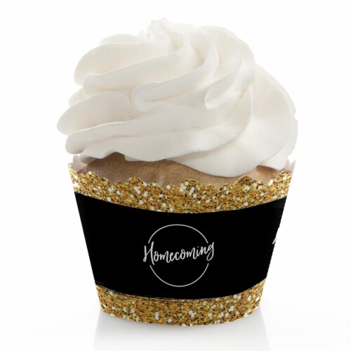 Big Dot of Happiness Hoco Dance - Homecoming Decorations - Party Cupcake Wrappers - Set of 12 Perspective: front
