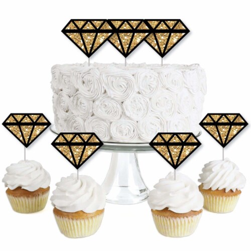 Big Dot of Happiness Girls Night Out Cupcake Toppers Bachelorette Clear Treat Picks 24 Ct Perspective: front