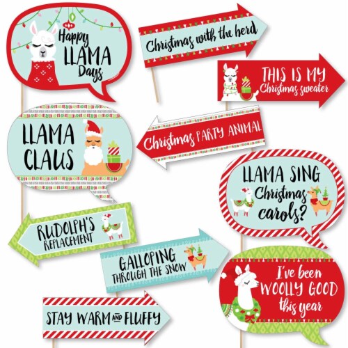Big Dot of Happiness Funny Fa La Llama - Christmas and Holiday Party Photo  Booth Props 10 Pc, 10 Count - Fred Meyer
