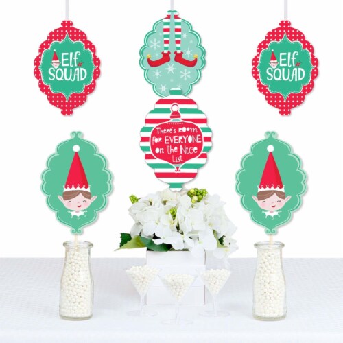 Big Dot of Happiness Elf Squad - Decor Kids Elf Christmas & Birthday Party Essentials 20 Ct Perspective: front