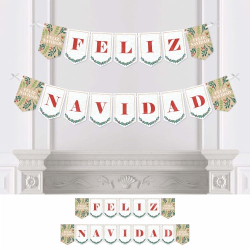 Big Dot of Happiness Feliz Navidad Spanish Christmas Bunting Banner