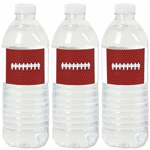 Big Dot of Happiness End Zone - Football - Party Water Bottle Sticker Labels - 20 Ct Perspective: front