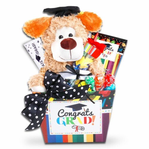 Alder Creek Gift Baskets Grad's Best Friend Gift Basket Perspective: front