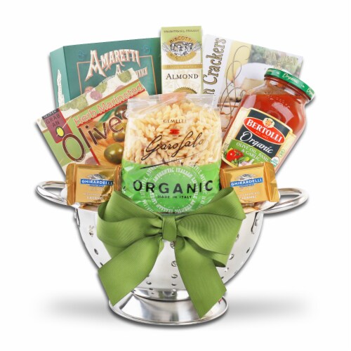 Alder Creek Gift Baskets Italian Pasta Gift Basket Perspective: front