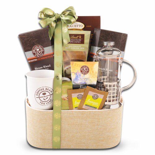 Alder Creek Gift Baskets CBTL Press Gift Basket Perspective: front