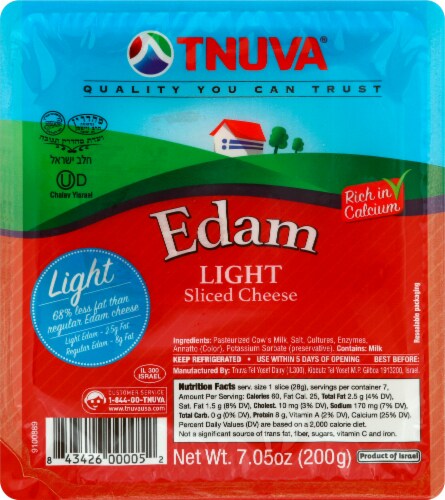 Tnuva® Light Edam Sliced Cheese Perspective: front