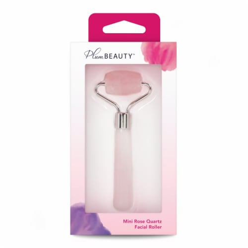 Plum Beauty Mini Rose Quartz Roller Perspective: front