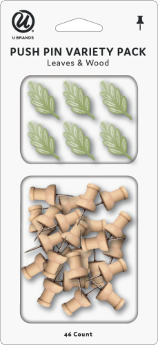U Brands Leaves & Wood Push Pink Set Perspective: front