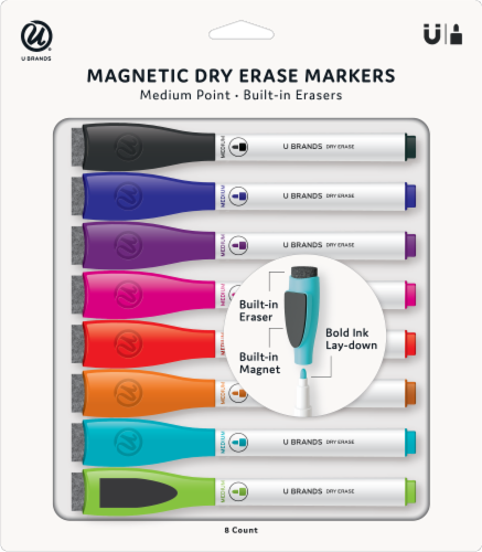 U Brands® Magnetic Dry Erase Markers Variety Pack Perspective: front