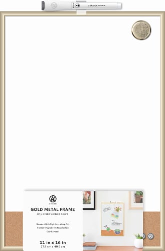U Brands Gold Frame Dry Erase Board Perspective: front