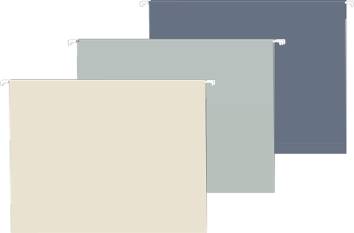 U Brands Set in Stone Tonals Hanging File Folders Perspective: front