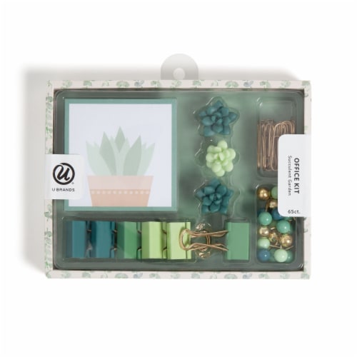 U Brands Succulent Garden Office Accessory Kit Perspective: front