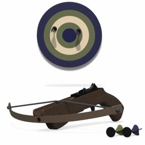 Hammer + Axe Crossbow Archery Bow and Arrow Game Set with 4-Rubber Tip Darts Perspective: front