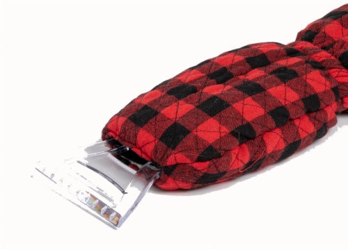 Hammer + Axe Quilted Buffalo Plaid Ice Scraper Mitt Perspective: front