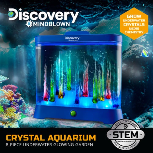 Discovery™ #MINDBLOWN Crystal Aquarium Underwater Glowing Garden Perspective: front
