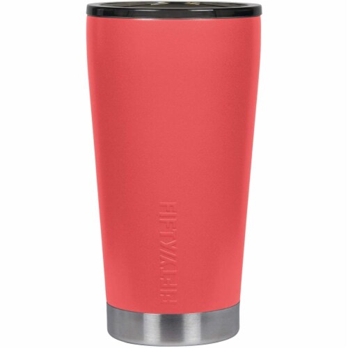 Fifty/Fifty Coffee Tumbler - Coral Perspective: front