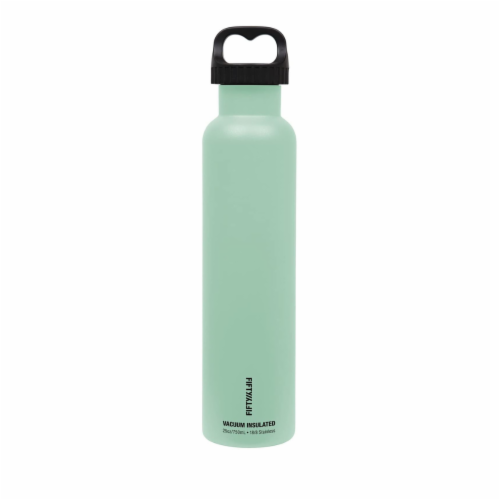 Fifty/Fifty 2-Finger Grip Cap Water Bottle - Cool Mint Perspective: front
