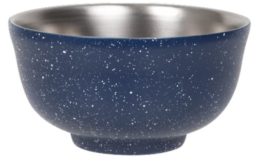 FIfty/Fifty Insulated Bowl & Lid - Speckled Navy Perspective: front