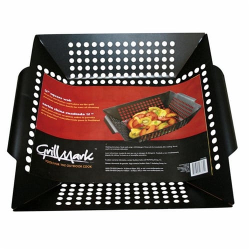 Grill Mark 98121A Steel Square Grill Topper Wok Perspective: front