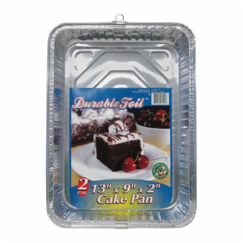 Home Plus 6391833 Durable Foil Cake Pan, Silver - 2 per Case, Pack of 12 Perspective: front
