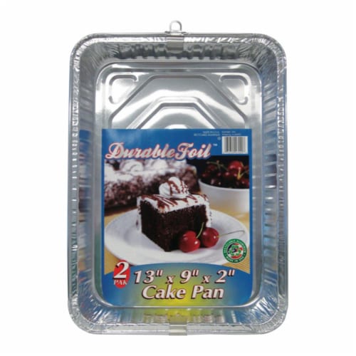 Home Plus 6392070 9 x 13 in. Durable Foil Cake Pan - Silver- pack of 12 Perspective: front