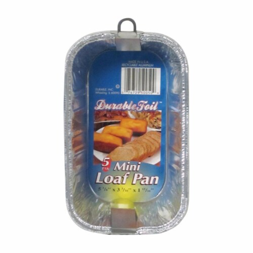 Home Plus 6392096 3.18 x 5.62 in. Durable Foil Mini Loaf Pan - Silver- pack of 12 Perspective: front