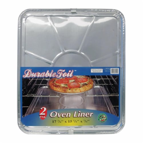 Home Plus 6392153 15.25 x 17.75 in. Durable Foil Oven Liner - Silver- pack of 12 Perspective: front