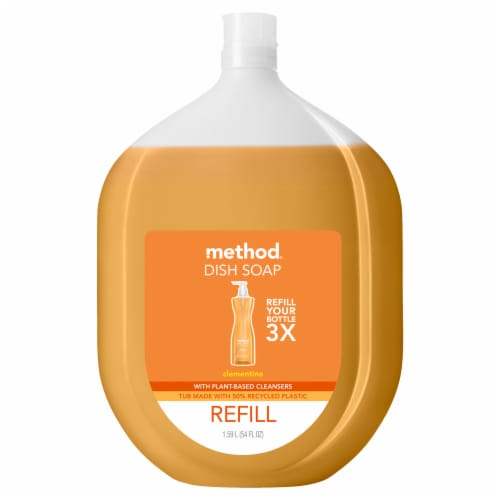 Method® Clementine Dish Soap Refill Perspective: front