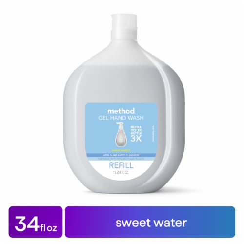 Method Sweet Water Gel Hand Wash Refill Perspective: front