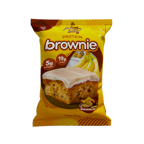 Prime Bites Protein Brownie Banana Nut Perspective: front