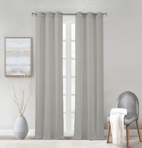 Sunblock Newberry Total Blackout Grommet Single Window Panel - Natural Perspective: front