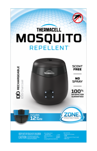 Thermacell® Black Rechargeable Mosquito Repeller Starter Kit Perspective: front