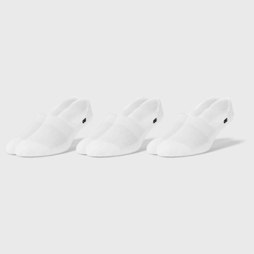 Pair of Thieves Blackout/Whiteout Men's Cushioned No-Show Socks - White Perspective: front