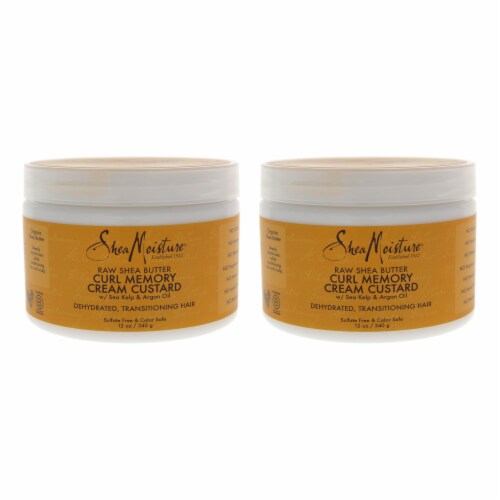 Shea Moisture Raw Shea Butter Curl Memory Cream Custard Pack of 2 12 oz