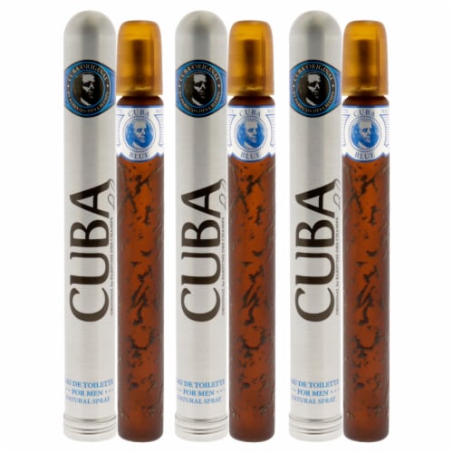 Cuba Cuba Blue Pack of 3 EDT Spray 1.2 oz 1.2 oz Foods Co