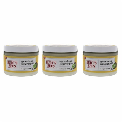 Burt's Bees Eye Makeup Remover Pads  Kiwi Extract  Pack of 3 35 Pc Perspective: front