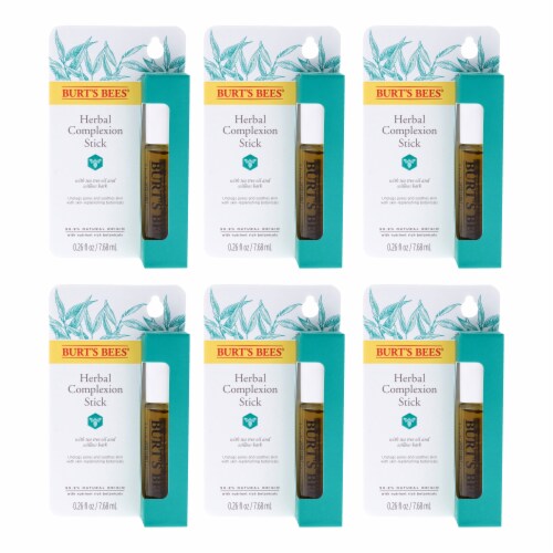 Burt's Bees Herbal Blemish Stick Pack of 6 Treatment 0.26 oz Perspective: front