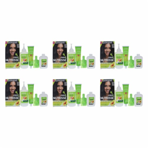 Garnier Nutrisse Nourishing Color Creme  10 Black  Pack of 6 Hair Color 1 Application Perspective: front
