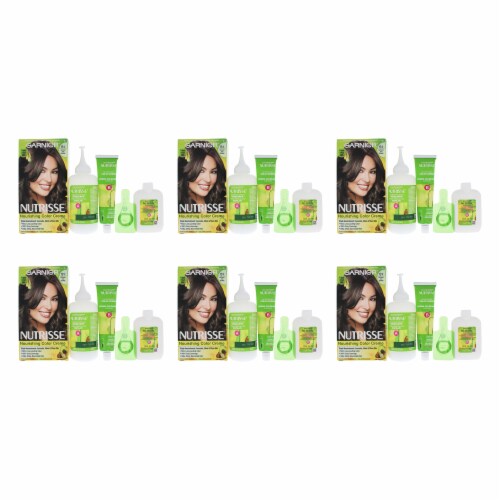 Garnier Nutrisse Nourishing Color Creme  51 Medium Ash Brown  Pack of 6 Hair Color 1 Applicat Perspective: front