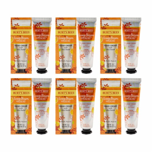 Burt's Bees Orange Blossom and Pistachio Hand Cream  Pack of 6 1 oz Perspective: front