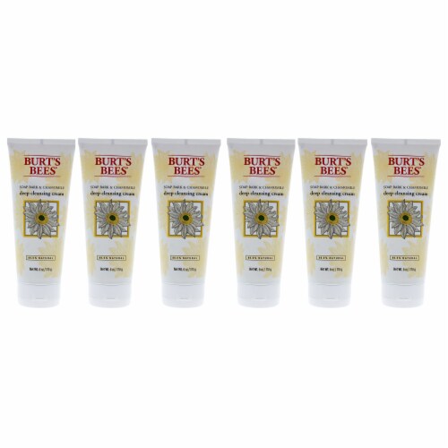 Burt's Bees Soap Bark and Chamomile Deep Cleansing Cream  Pack of 6 6 oz Perspective: front