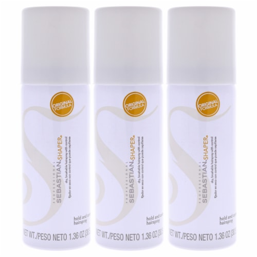 Sebastian Shaper Hairspray Regular Travel Size Pack of 3 Hair Spray 1.36 oz Perspective: front