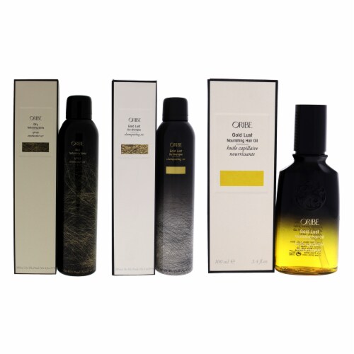 Oribe Gold Lust Dry ShampooTexturizing Spray and Nourishing Hair Oil Kit 8.5oz Hairspray ,, 1
